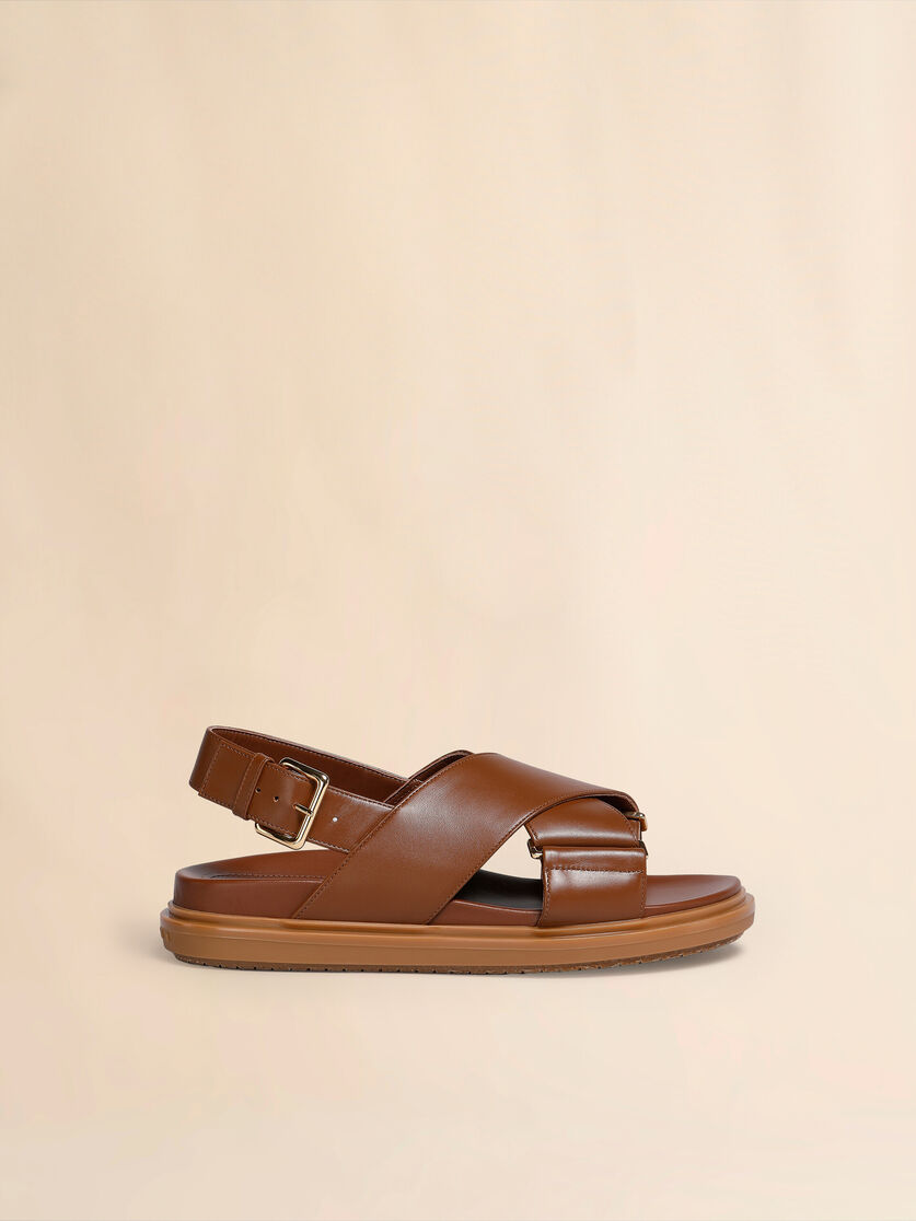Fussbett de piel marrón - Sandalias - Image 1