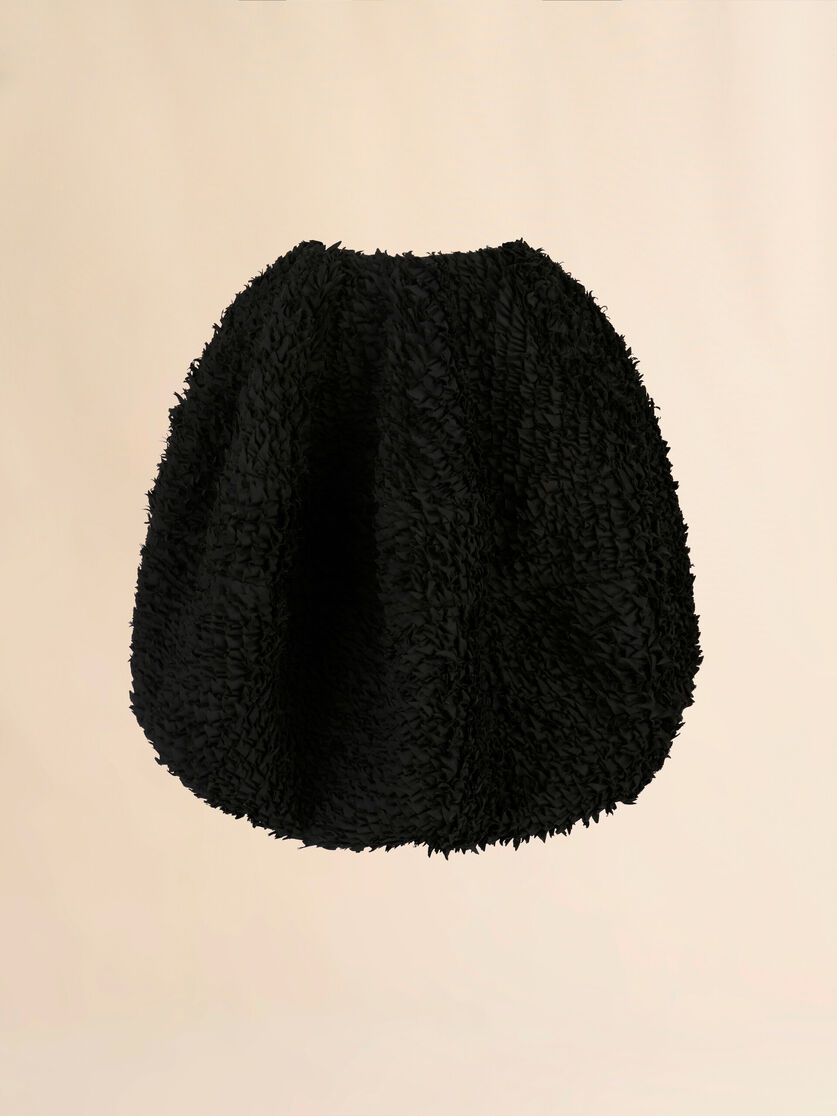 Black poplin feather balloon skirt - Skirts - Image 1