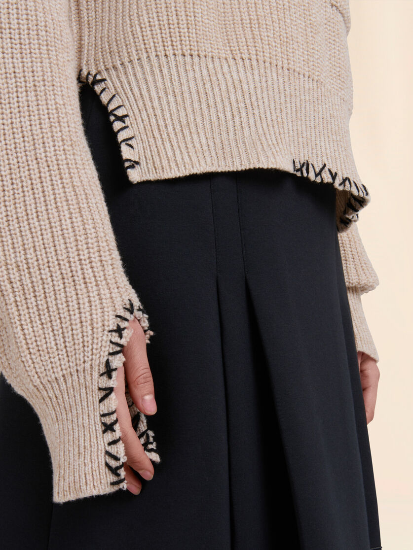 Oat mouliné wool jumper with Marni Mending - Pullovers - Image 5