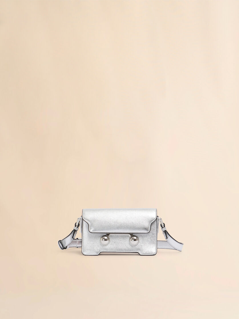Silver leather Trunkaroo mini shoulder bag - Shoulder Bags - Image 1