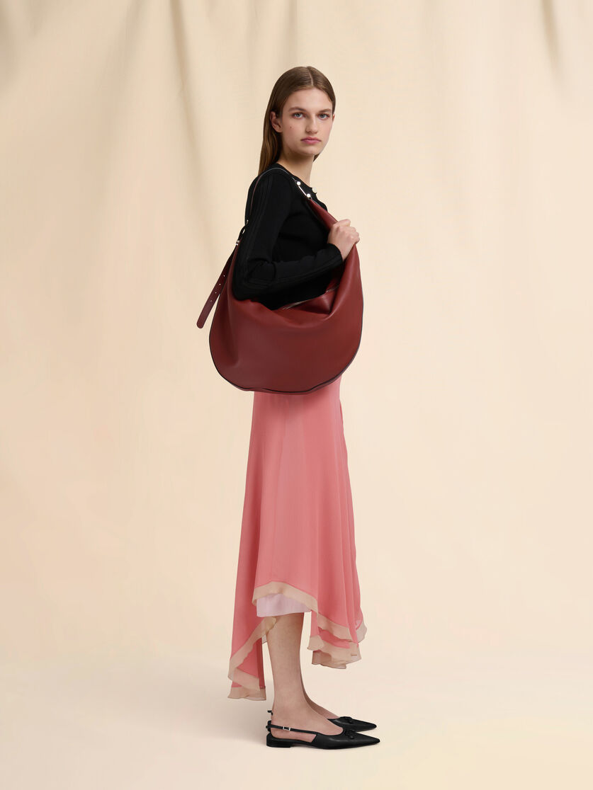 Black leather Dot medium hobo bag - Shoulder Bags - Image 2