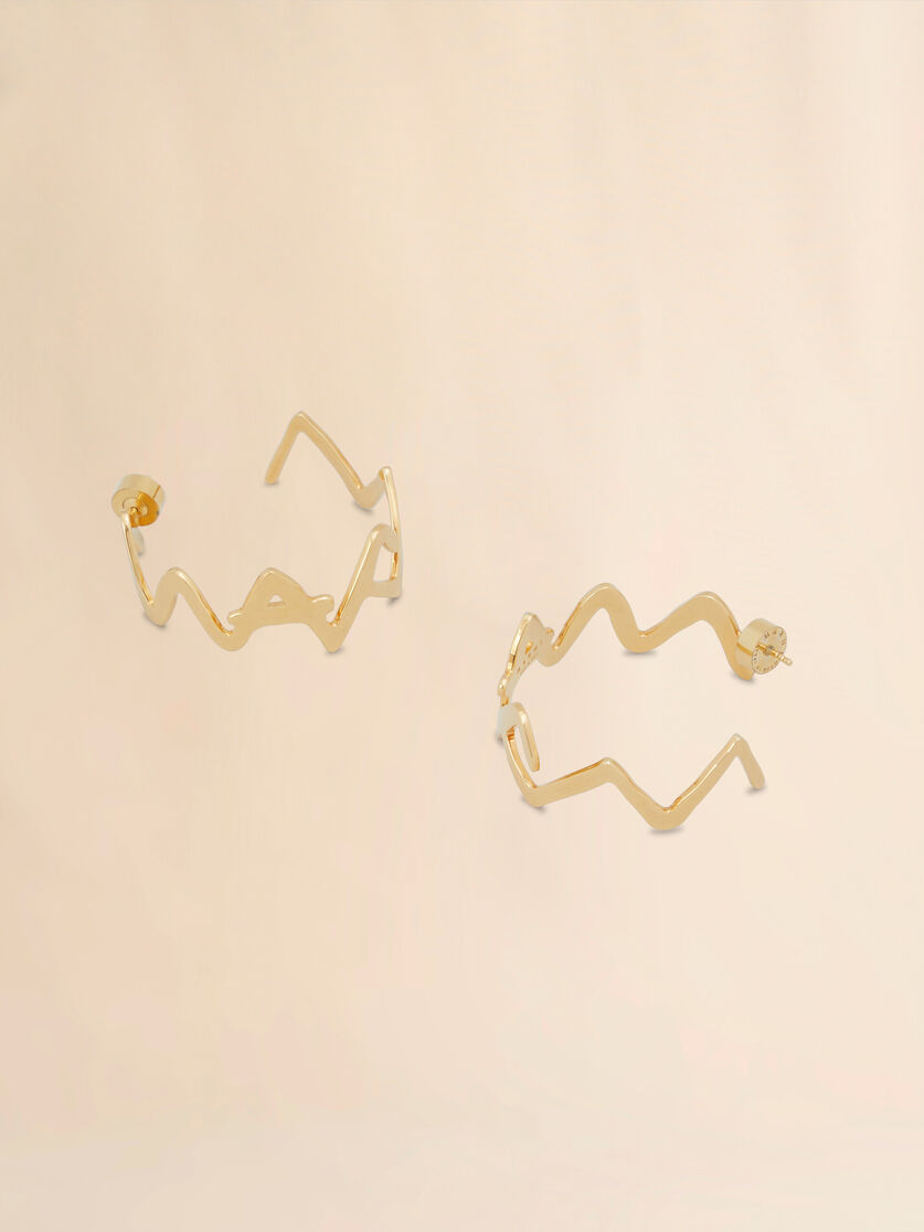 Palladium metal Marni Symbol earrings - Earrings - Image 4