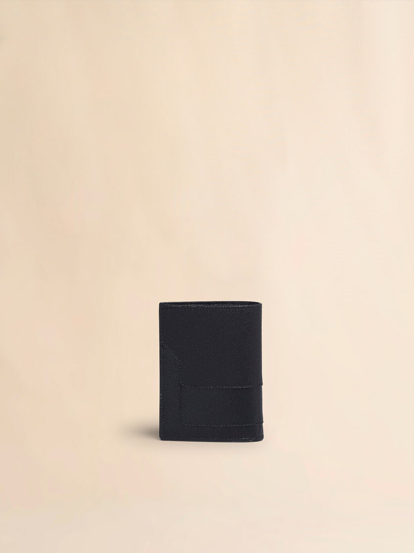 Black saffiano leather bi-fold wallet - Wallets - Image 3