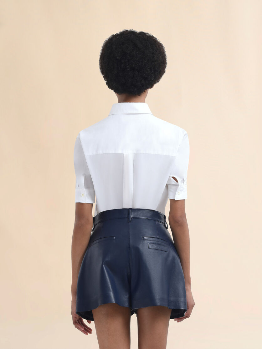 Blue nappa shorts - Pants - Image 3
