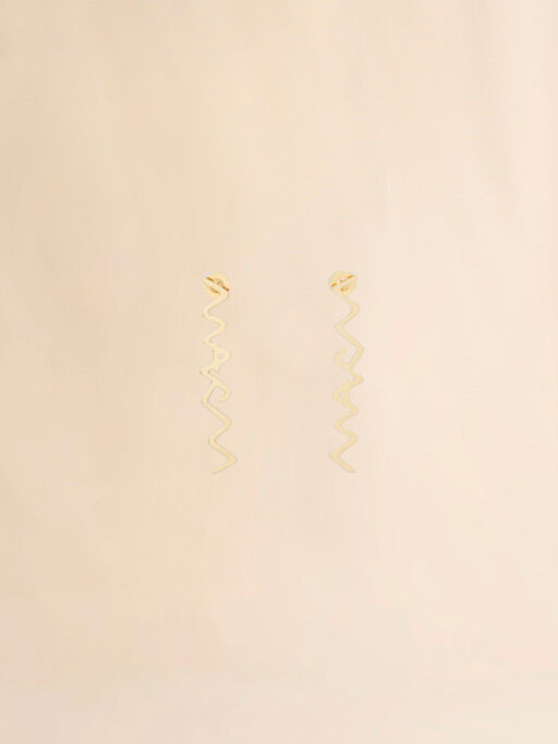 Rhinestone pavé Marni Symbol drop earrings - Earrings