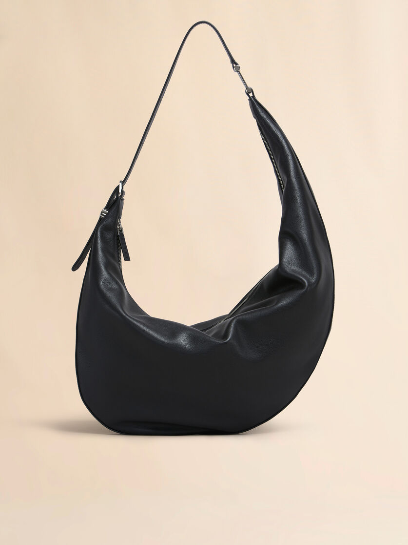 Black leather Dot medium hobo bag - Shoulder Bags - Image 1