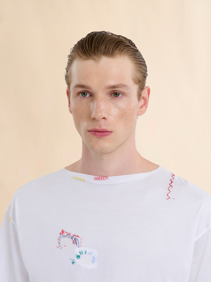White organic cotton T-shirt - Shirts - Image 4