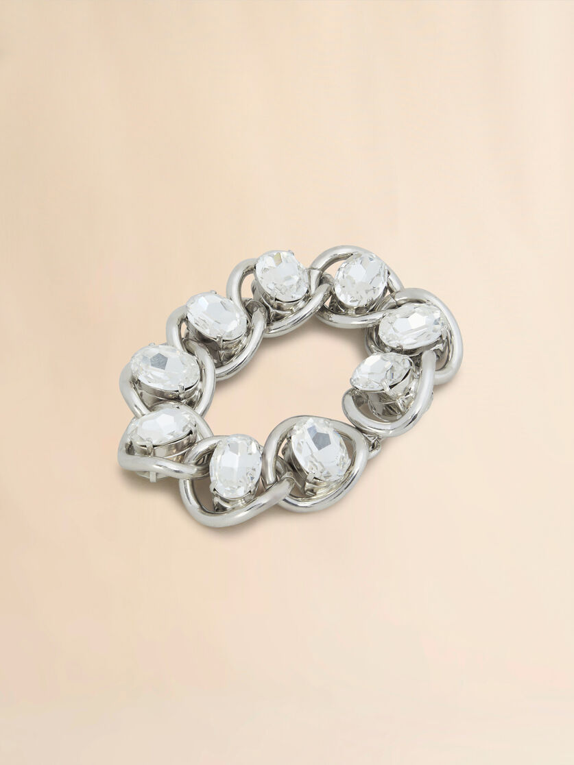Chunky chain bracelet with rhinestones - Bracelets - Image 2