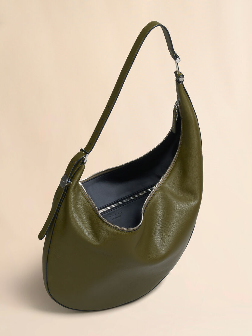 Black leather Dot small hobo bag - Shoulder Bags - Image 4