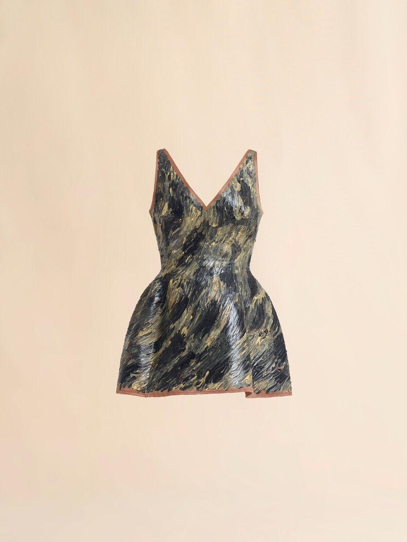 Grey hand-painted duchesse corset dress - Dresses - Image 1