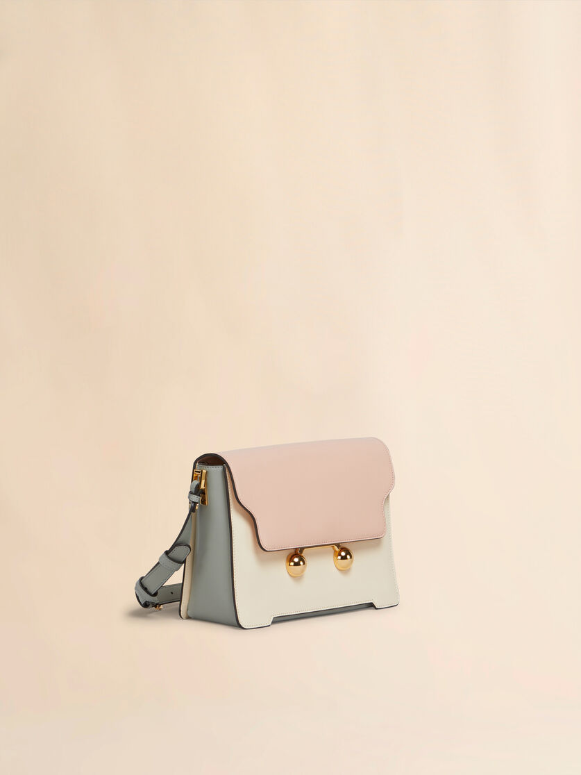 Blue, beige e light blue leather Trunkaroo medium shoulder Bag - Shoulder Bags - Image 5