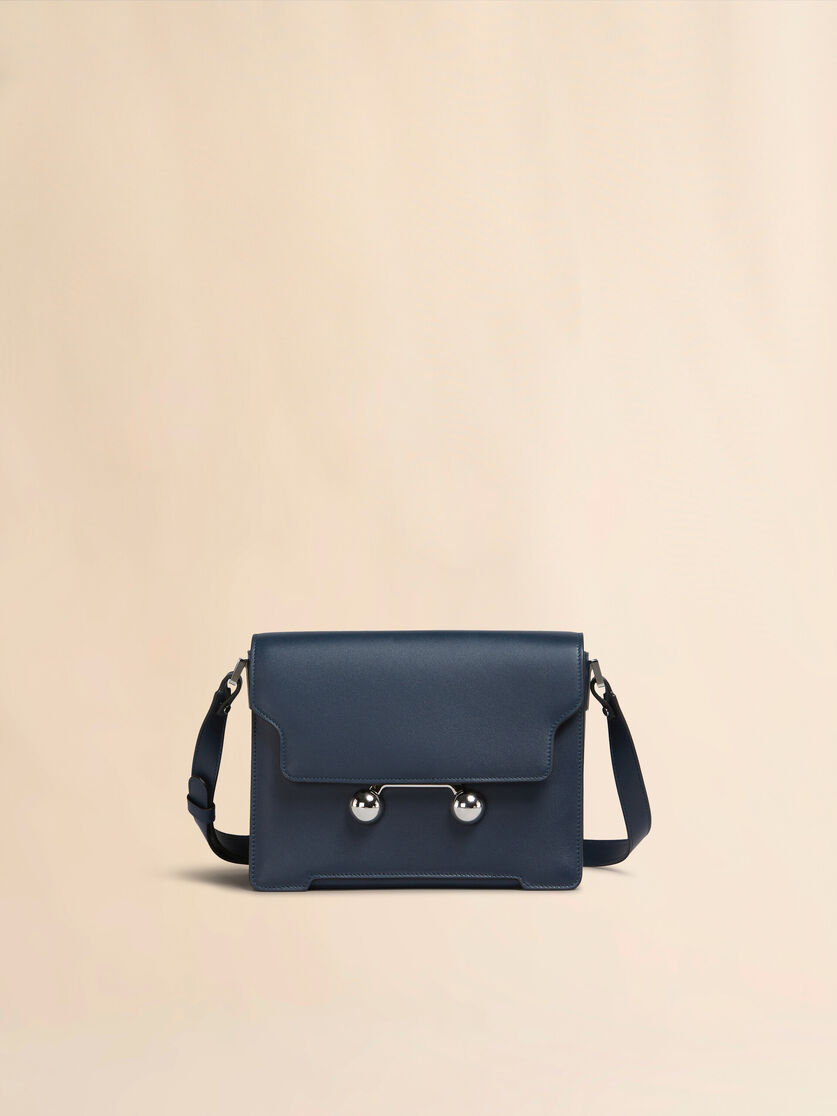 Deep blue leather Trunkaroo medium shoulder bag - Shoulder Bags - Image 1