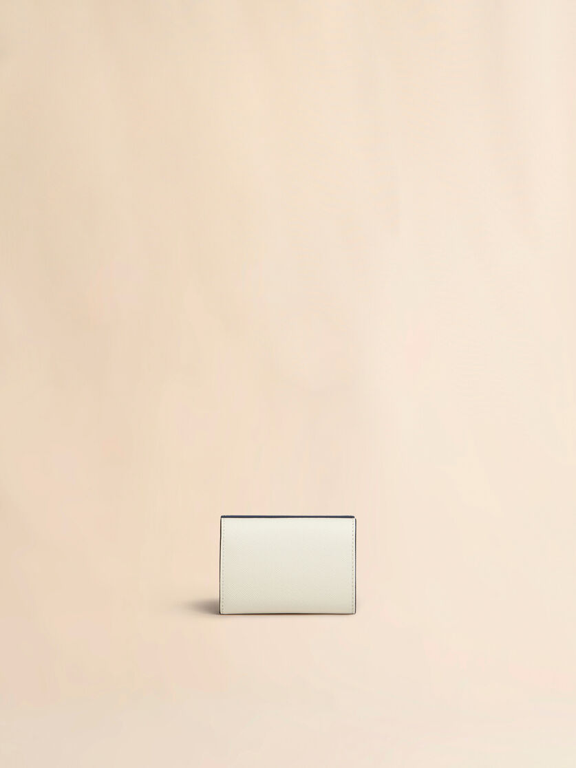 Green, white and brown saffiano leather tri-fold wallet - Wallets - Image 3