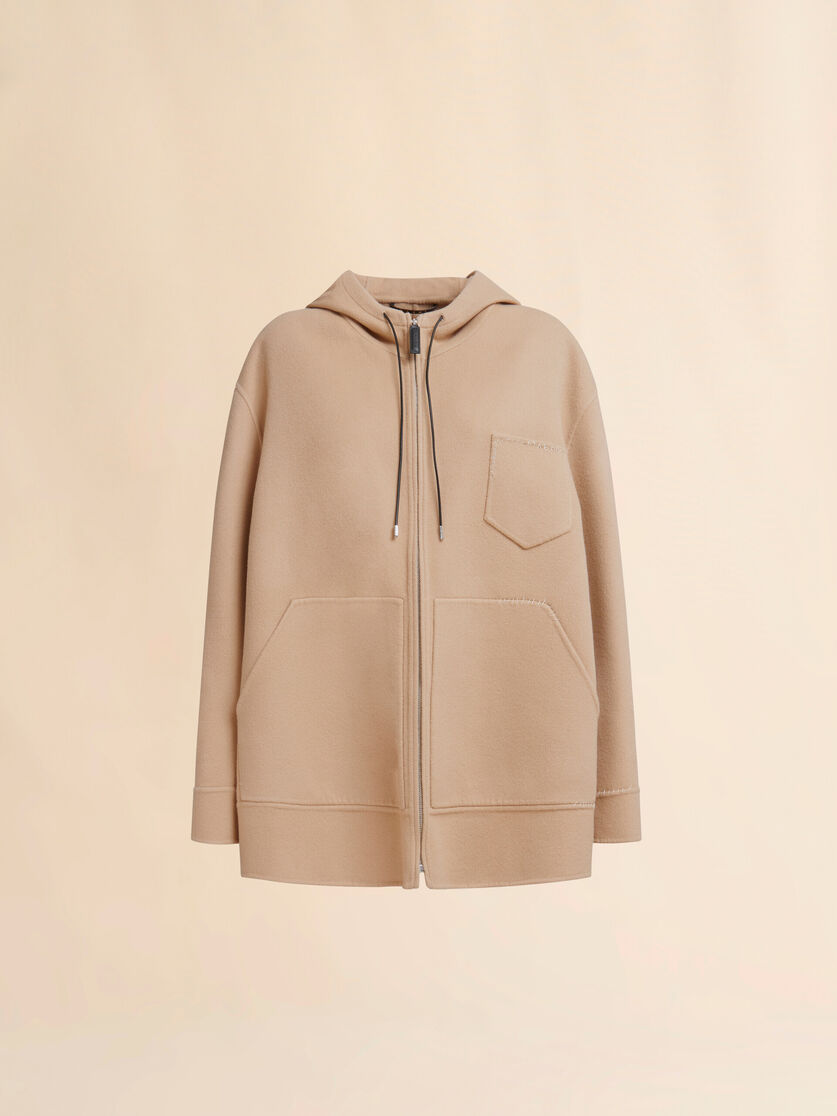 Black wool-cashmere parka with Marni Mending - Jackets - Image 1