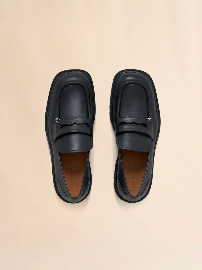 Black leather Piercing 2.0 chunky loafer - Lace-ups - Image 4