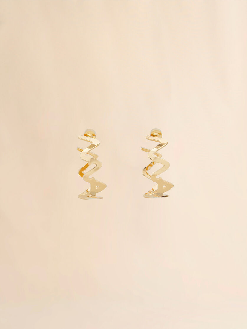 Palladium metal Marni Symbol earrings - Earrings - Image 1