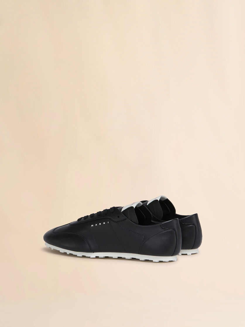 Black nappa leather Softy Soccer sneaker - Sneakers - Image 3
