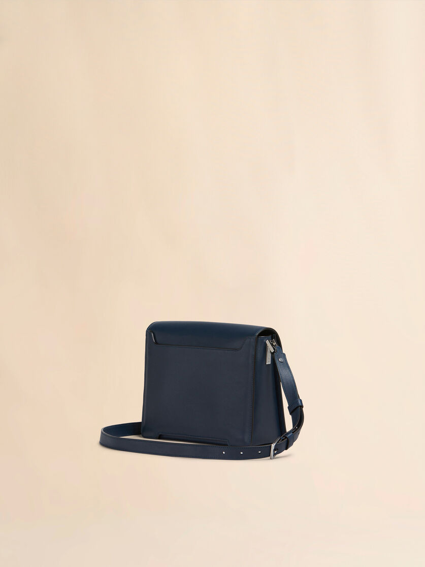 Deep blue leather Trunkaroo medium shoulder bag - Shoulder Bags - Image 2