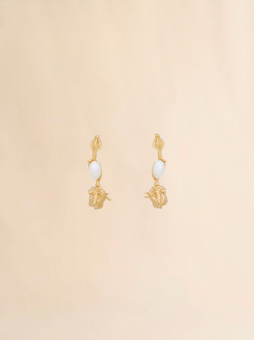 Pearls Flower Delirium drop earrings - Earrings