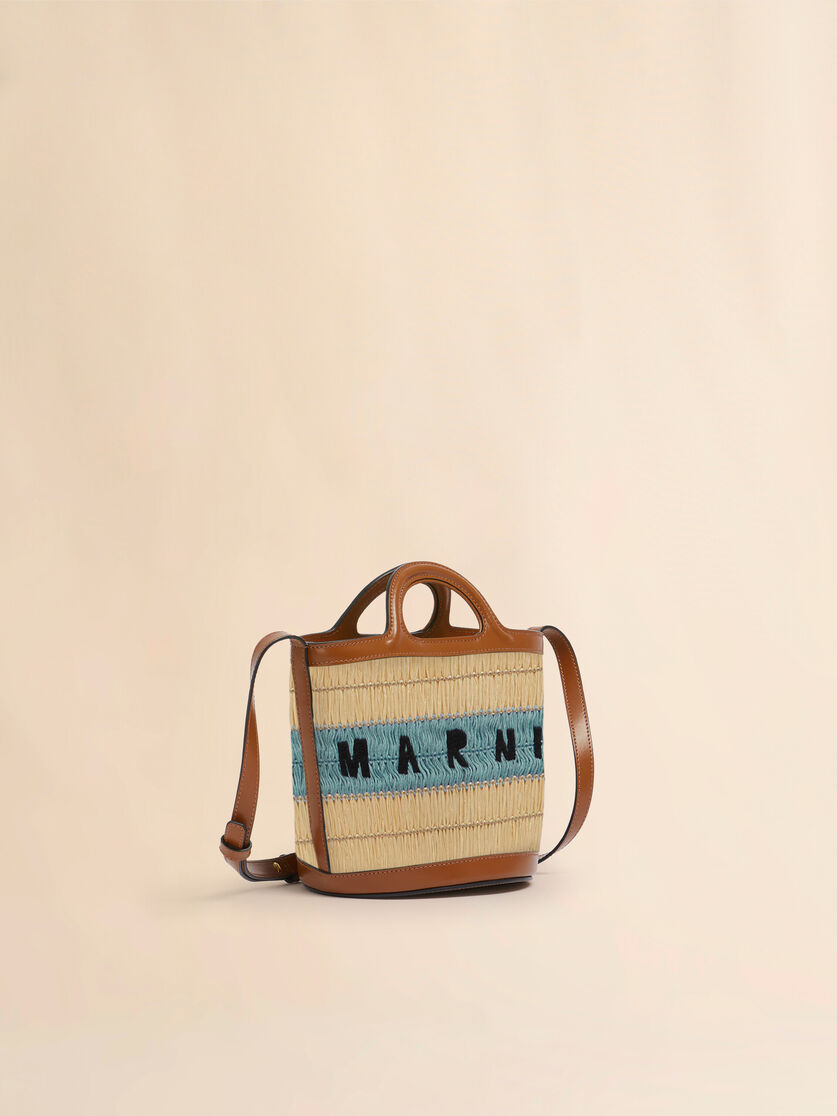 Raffia effect and blue crochet Tropicalia mini bucket bag - Shoulder Bags - Image 6