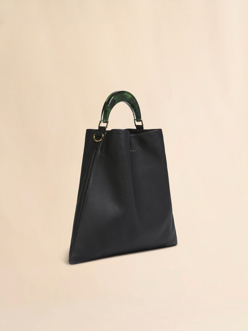 Venice Medium Bag in black leather - Shoulder Bags - Image 5