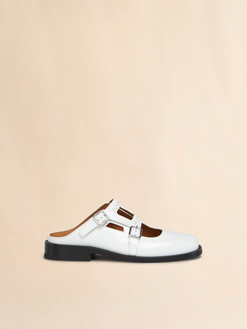 Black leather Bambi 3.0 loafer with double buckle - Sandals - Image 1