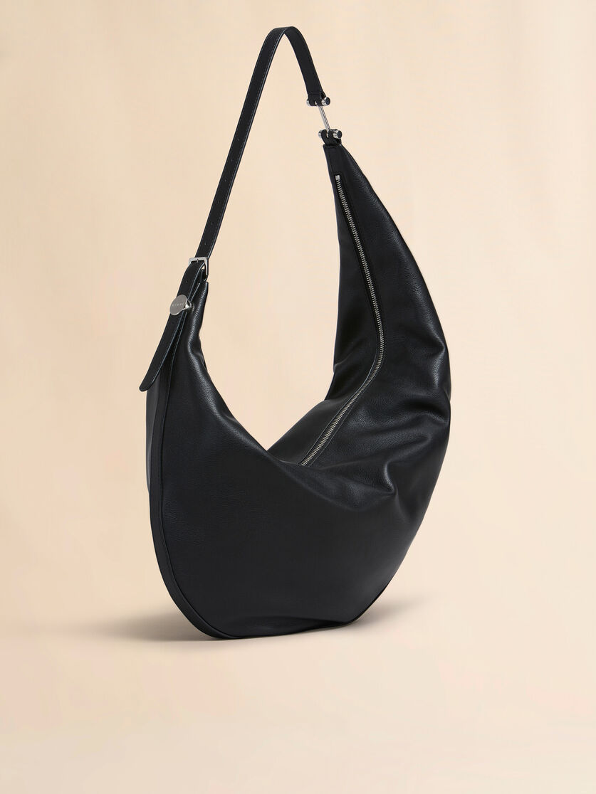 Black leather Dot medium hobo bag - Shoulder Bags - Image 6
