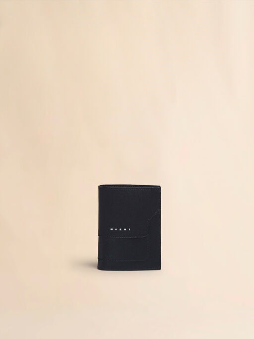 Black saffiano leather bi-fold wallet - Wallets