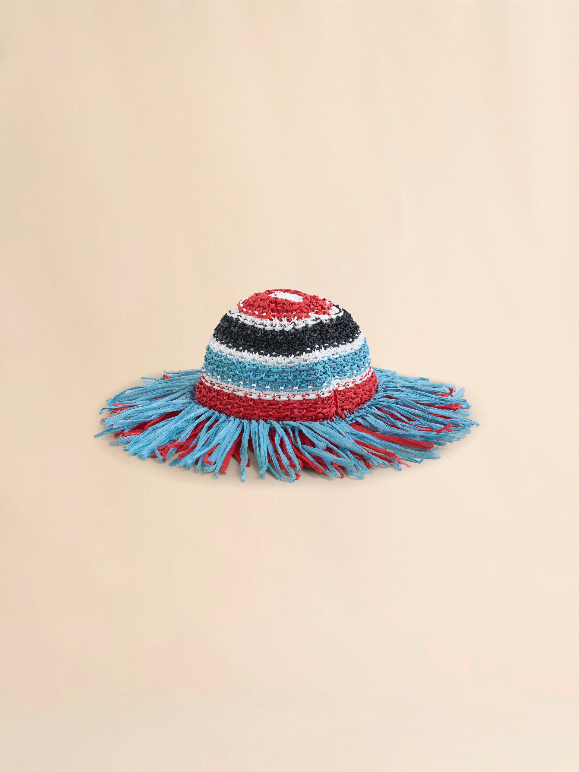Multicolour striped raffia hat - Hats - Image 2