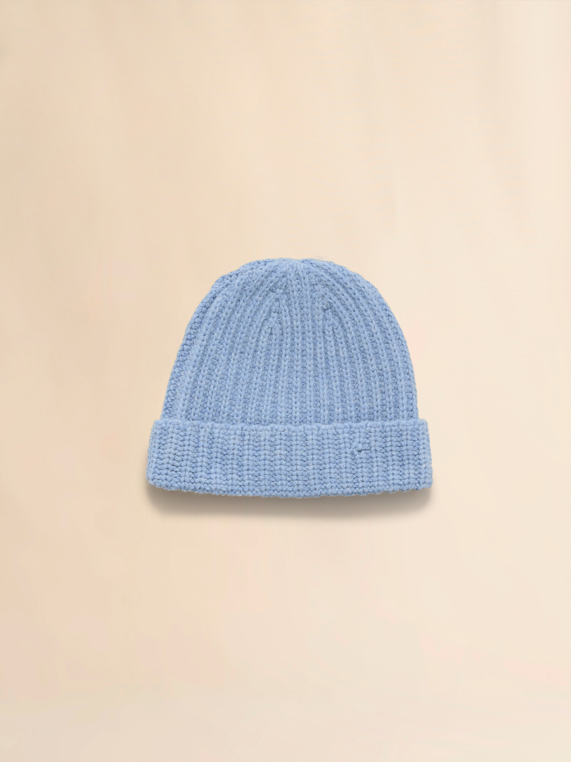 Blue Shetland wool beanie with Marni Mending - Hats - Image 3