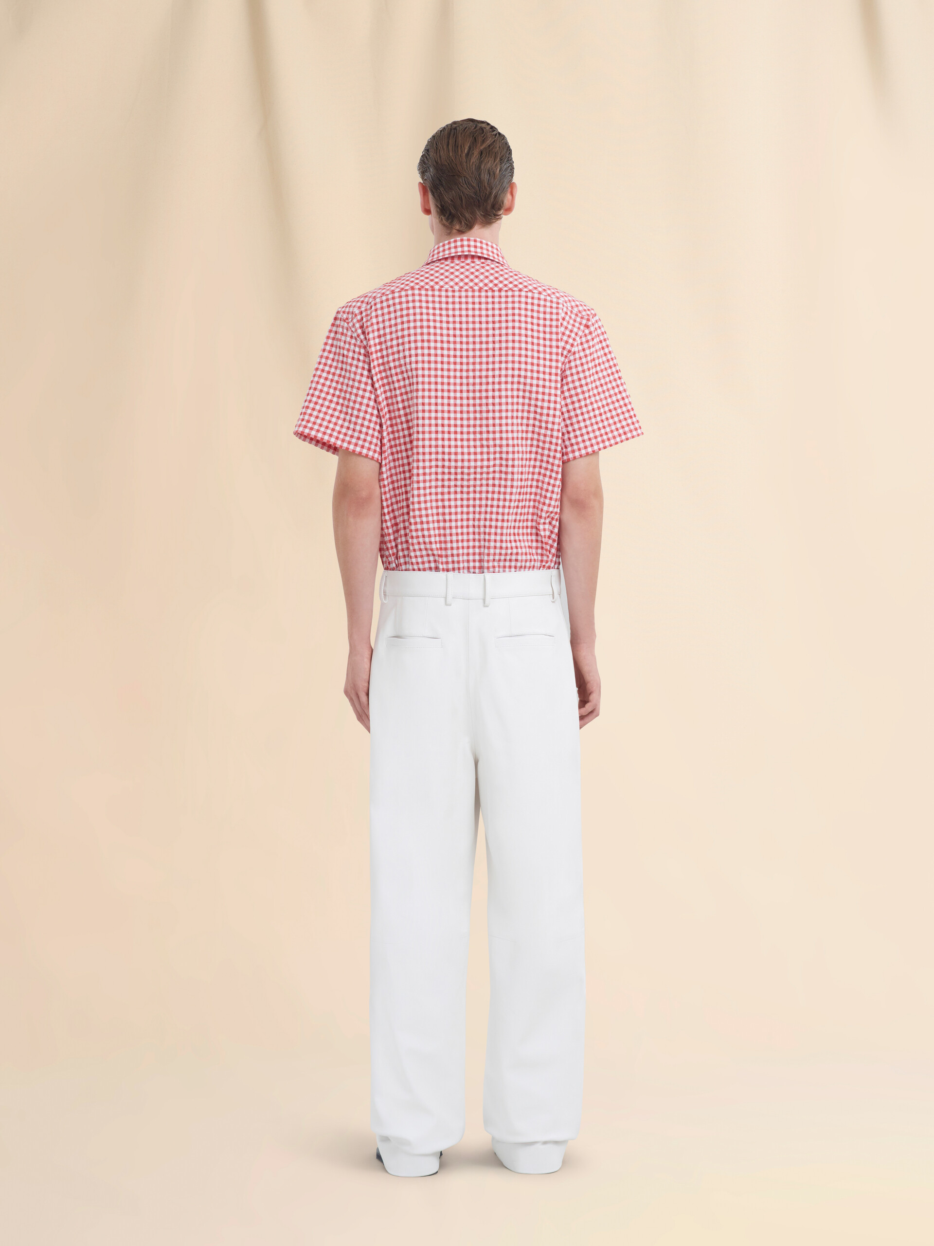 Dark blue nappa trousers - Pants - Image 3