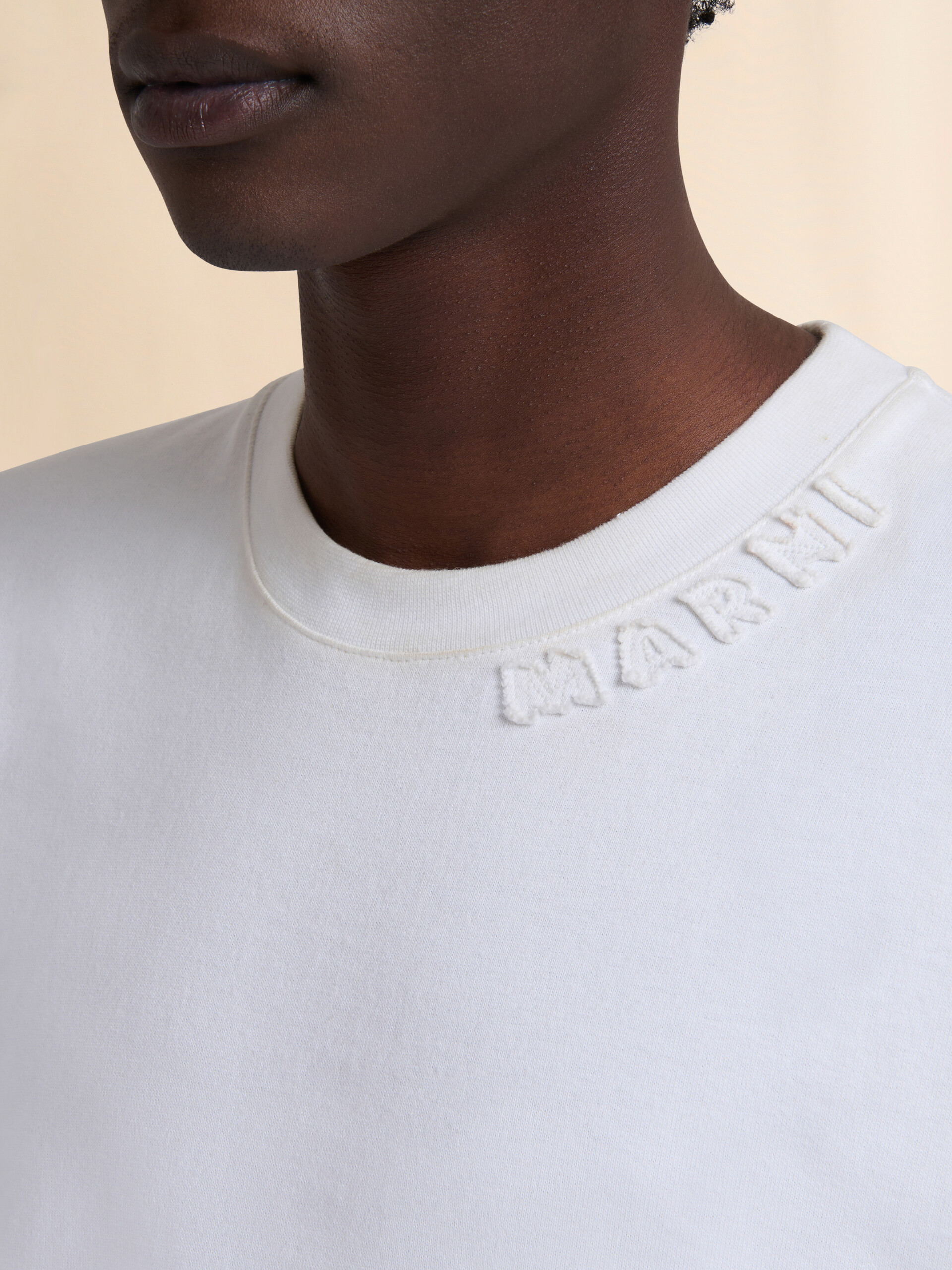 Light blue organic cotton oversized T-shirt with Marni patches - Shirts - Image 4