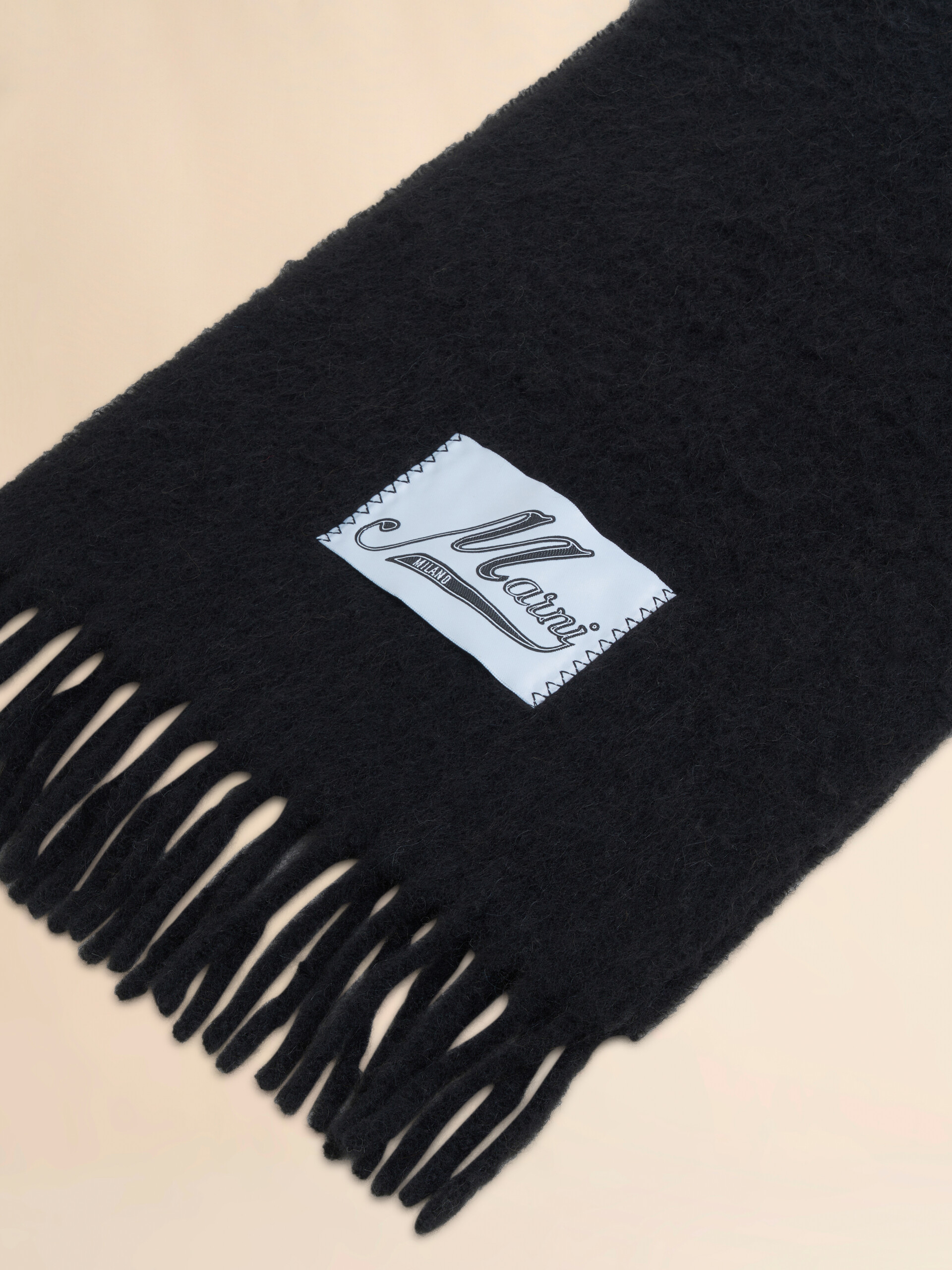 Light blue alpaca scarf - Scarves - Image 2