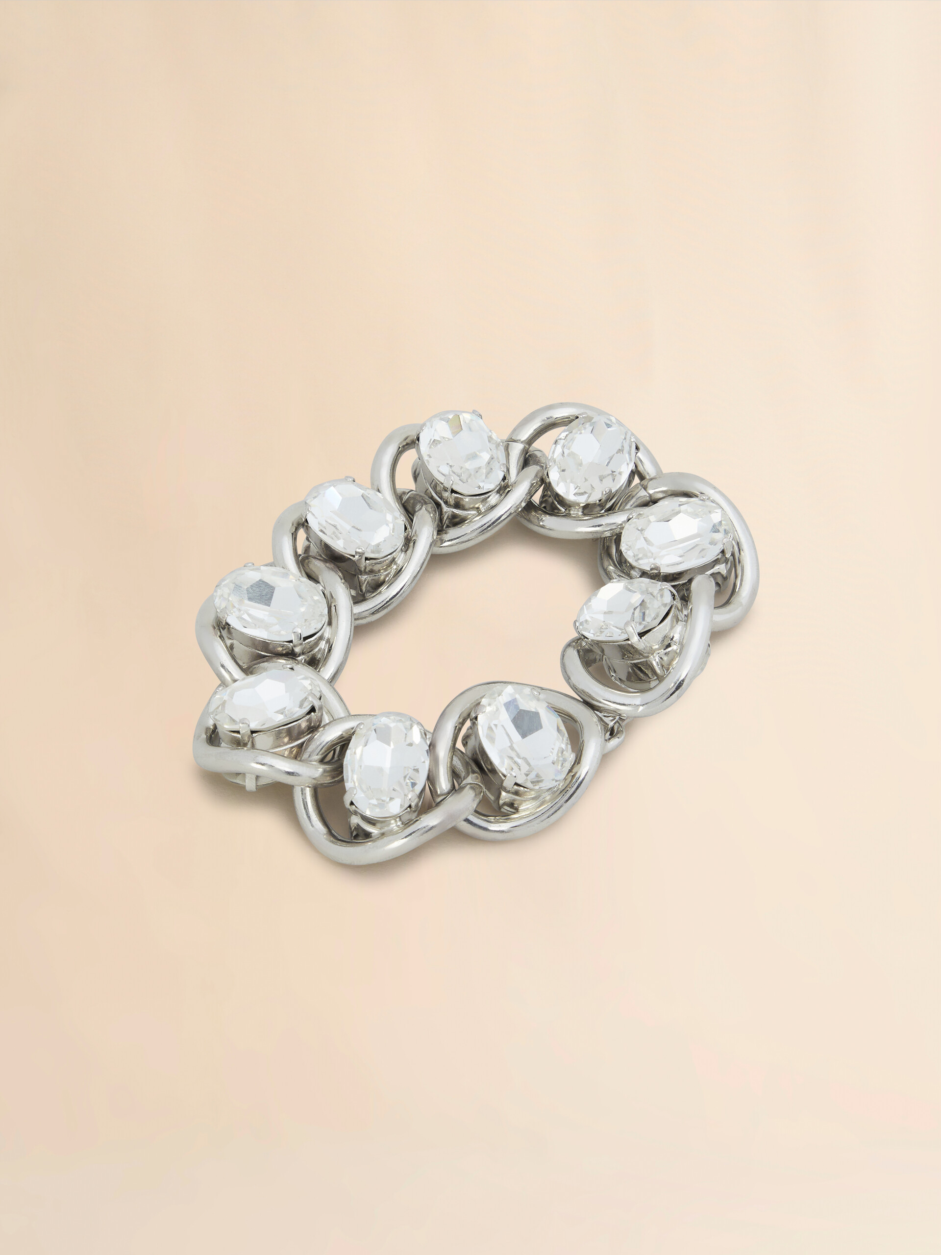 Chunky chain bracelet with rhinestones - Bracelets - Image 2