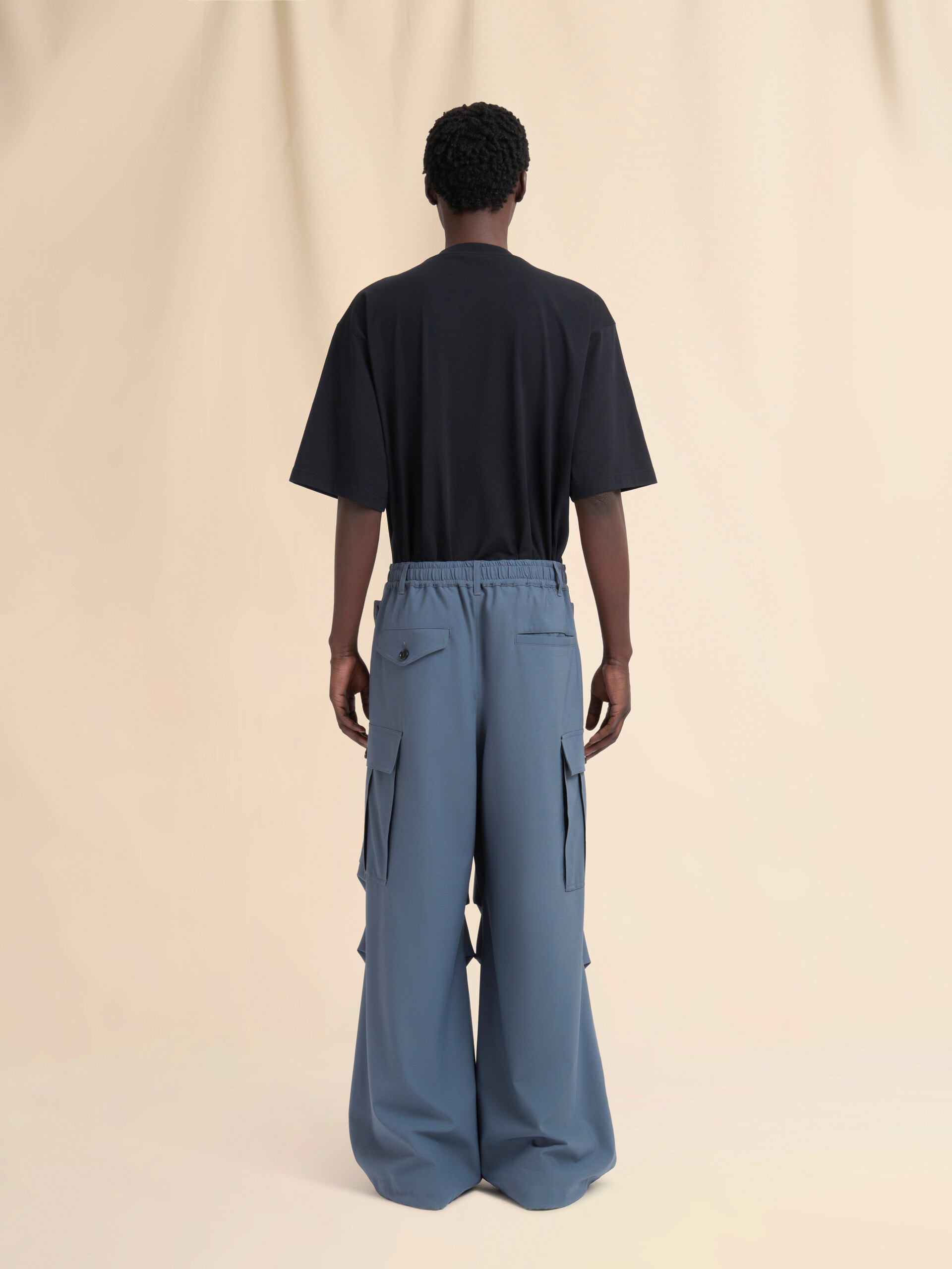 Grey wool cargo pants with Marni Symbol - Pants - Image 3