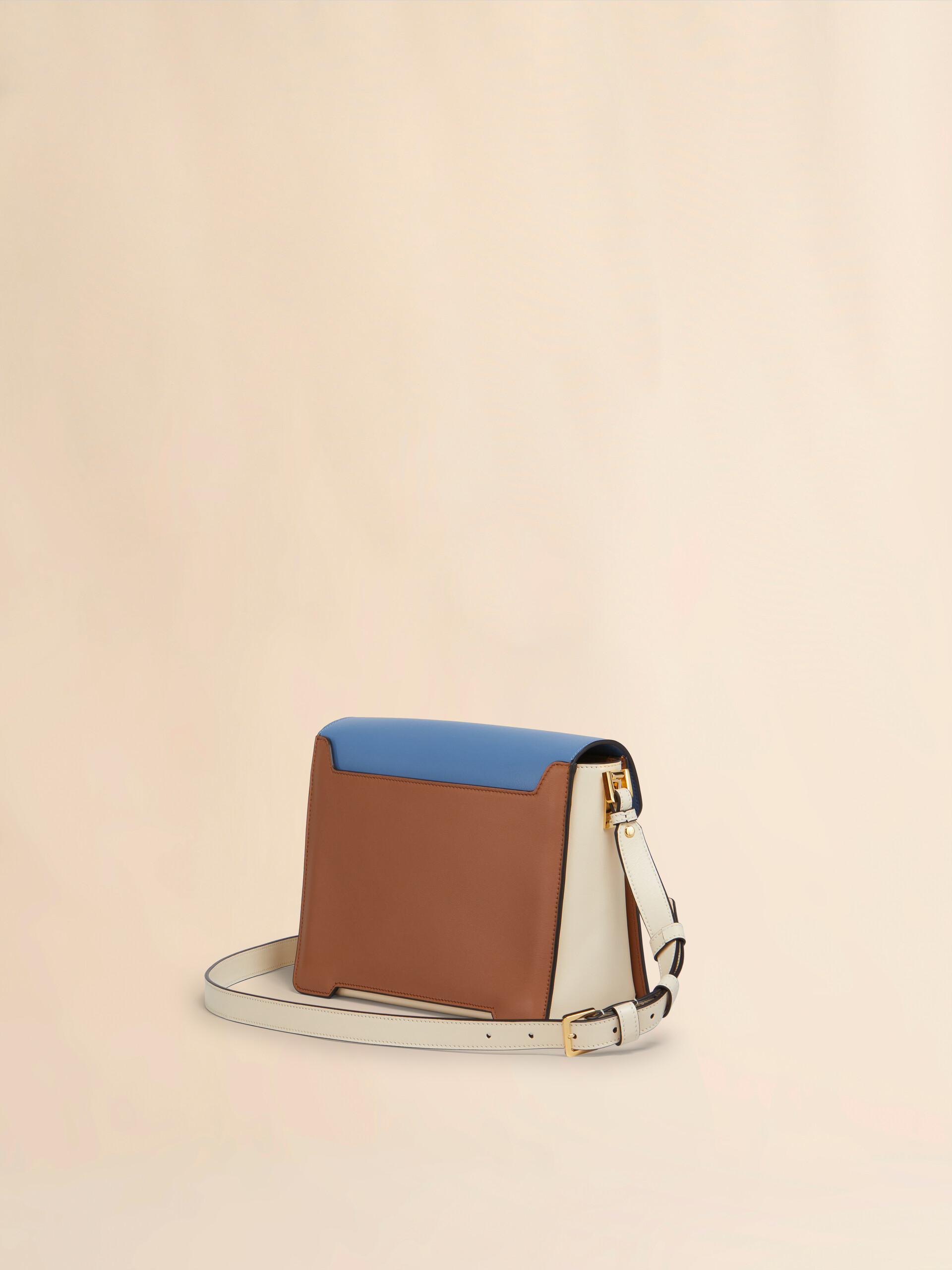 Blue, beige e light blue leather Trunkaroo medium shoulder Bag - Shoulder Bags - Image 2