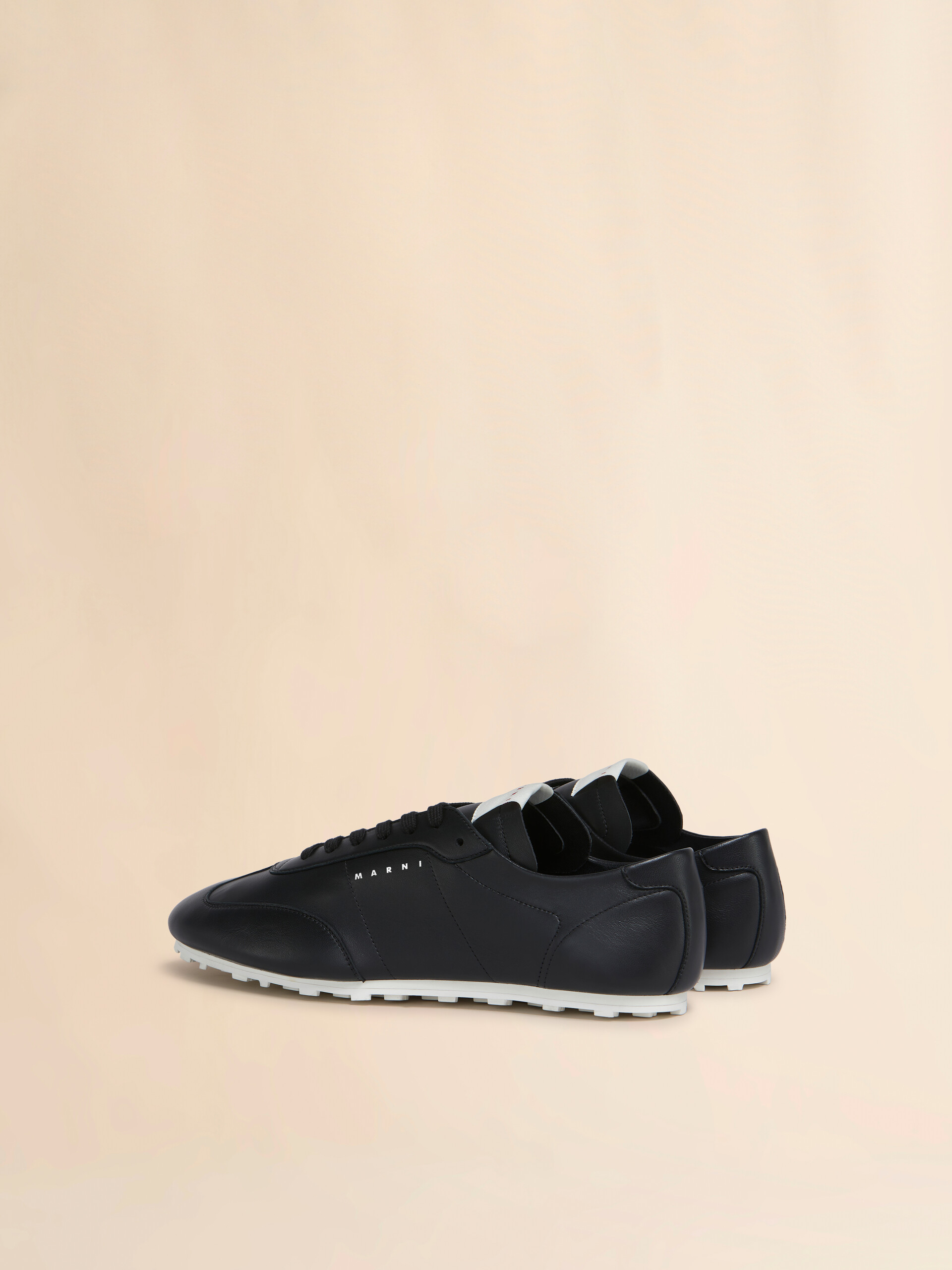 Black nappa leather Softy Soccer sneaker - Sneakers - Image 3