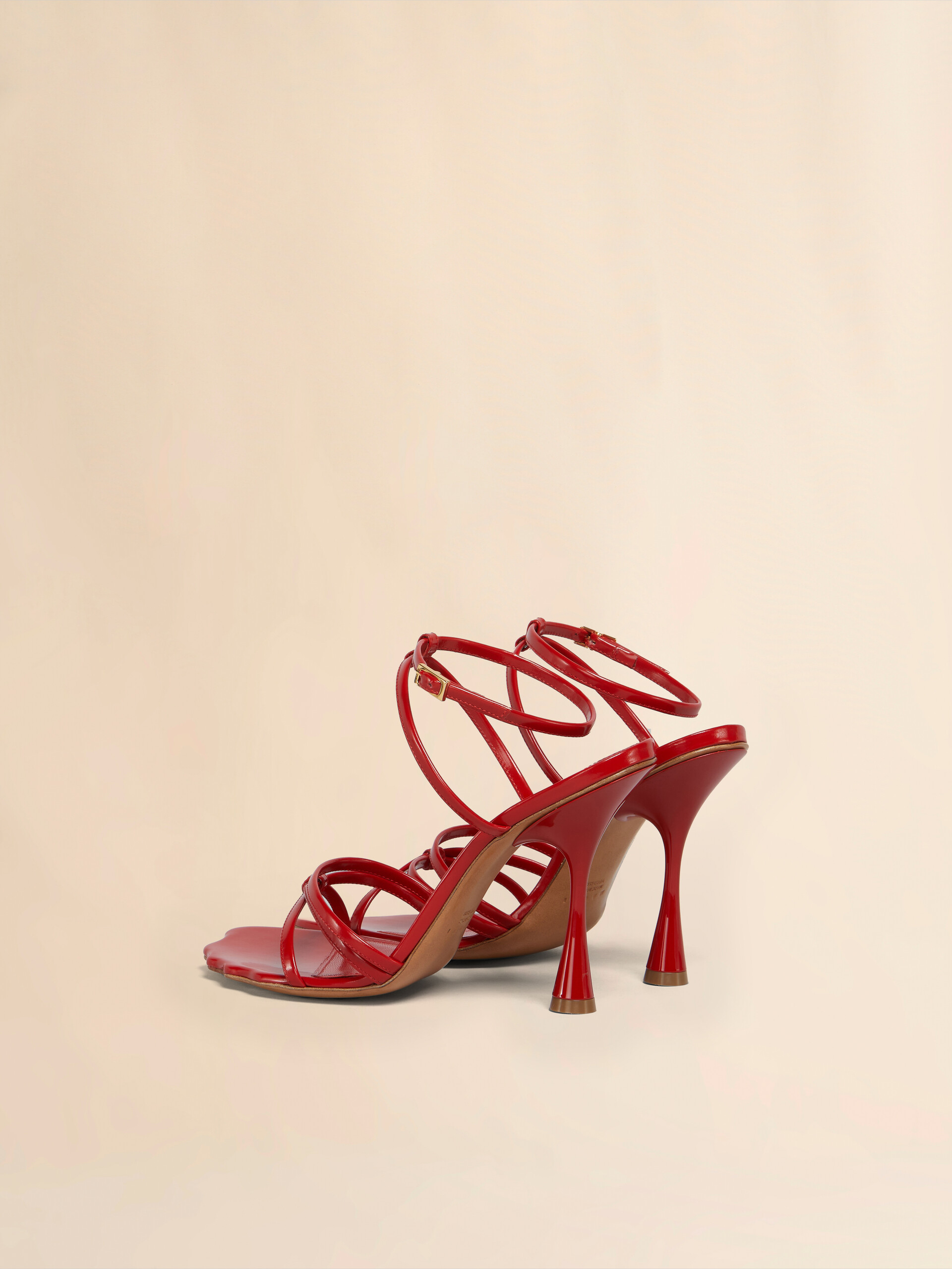 Schwarze Moonlight Sandalen aus gebürstetem Leder mit Riemchen - Sandalen - Image 3