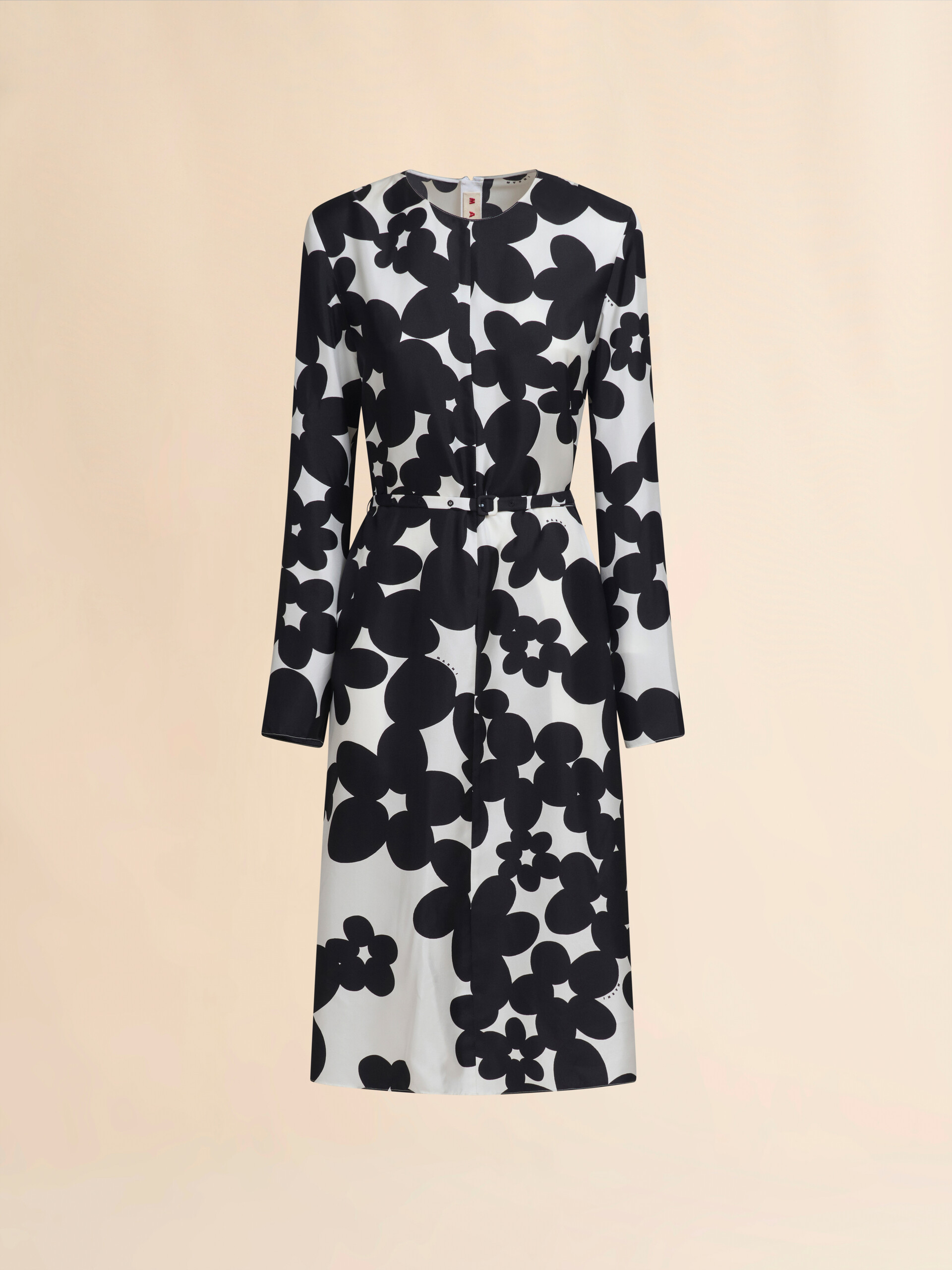 Black and white Dilles print silk dress - Dresses - Image 1