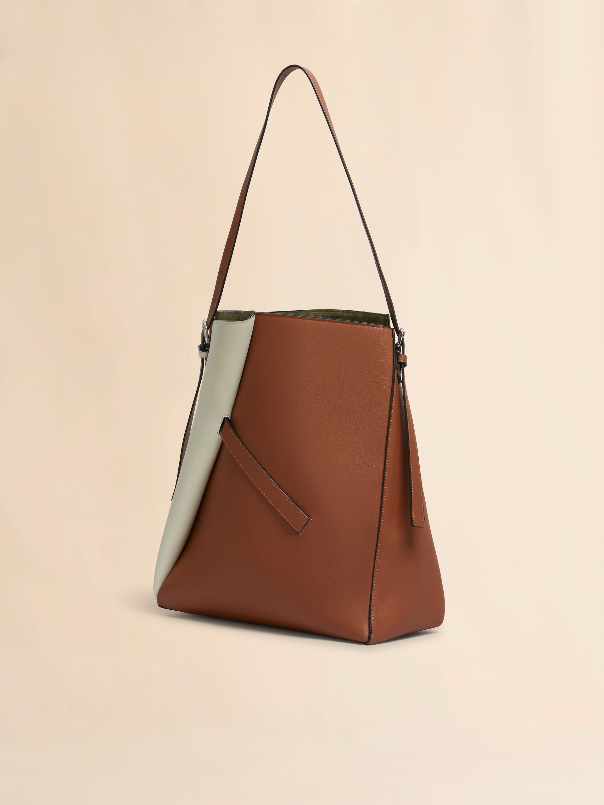 Deep blue and black leather Reverse hobo bag - Shoulder Bags - Image 2