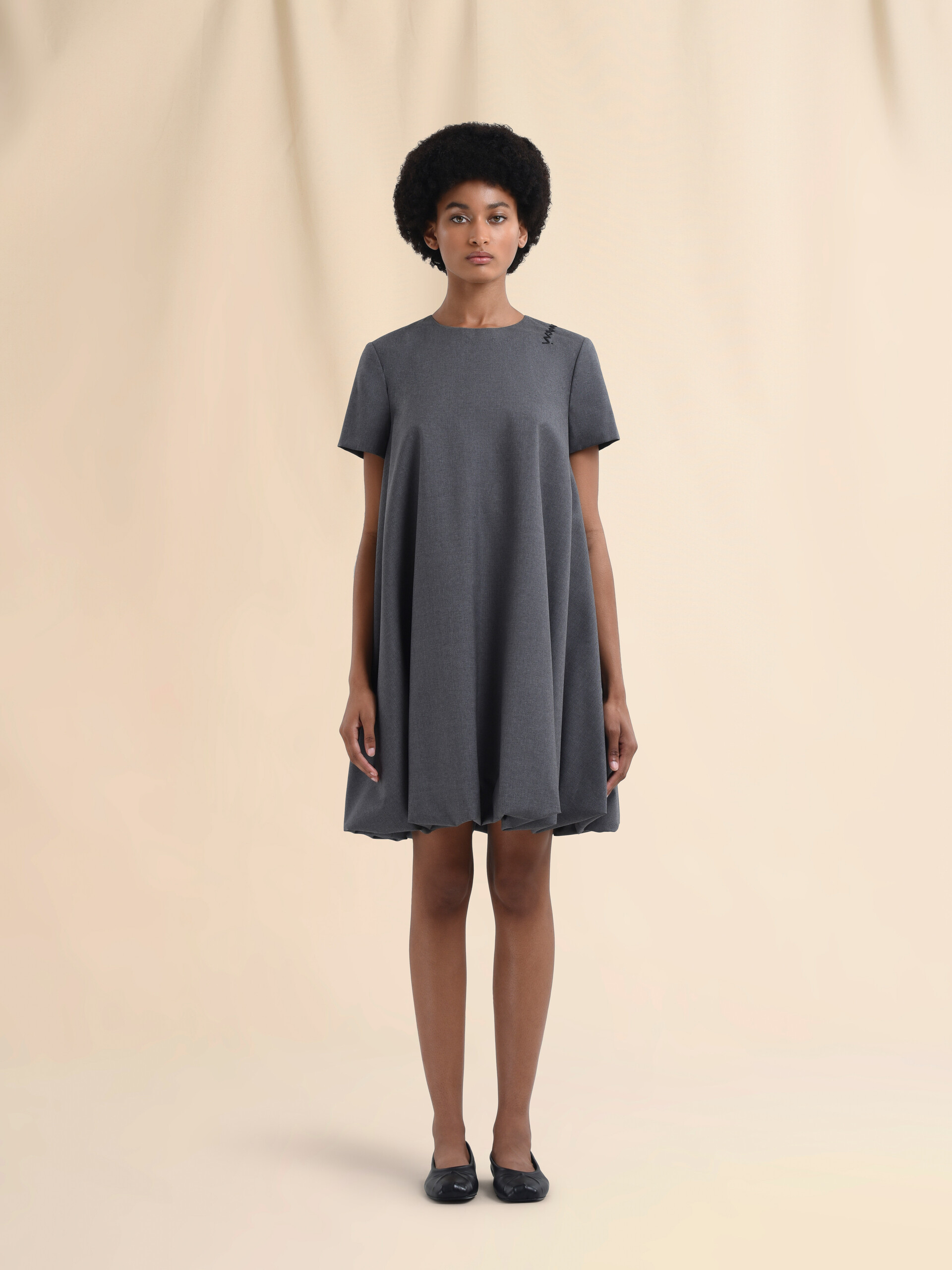 Short grey wool dress with Marni Symbol - Dresses - Image 2