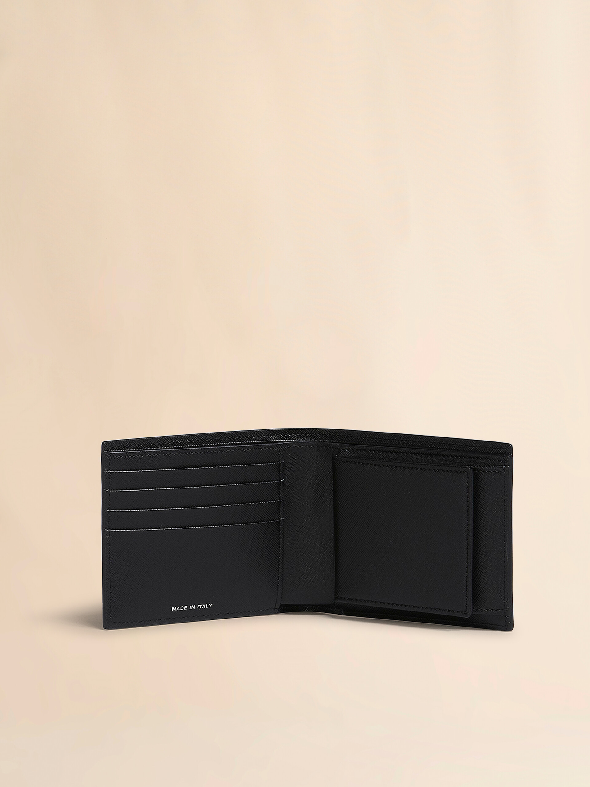 Blue and black saffiano leather bi-fold wallet - Wallets - Image 2
