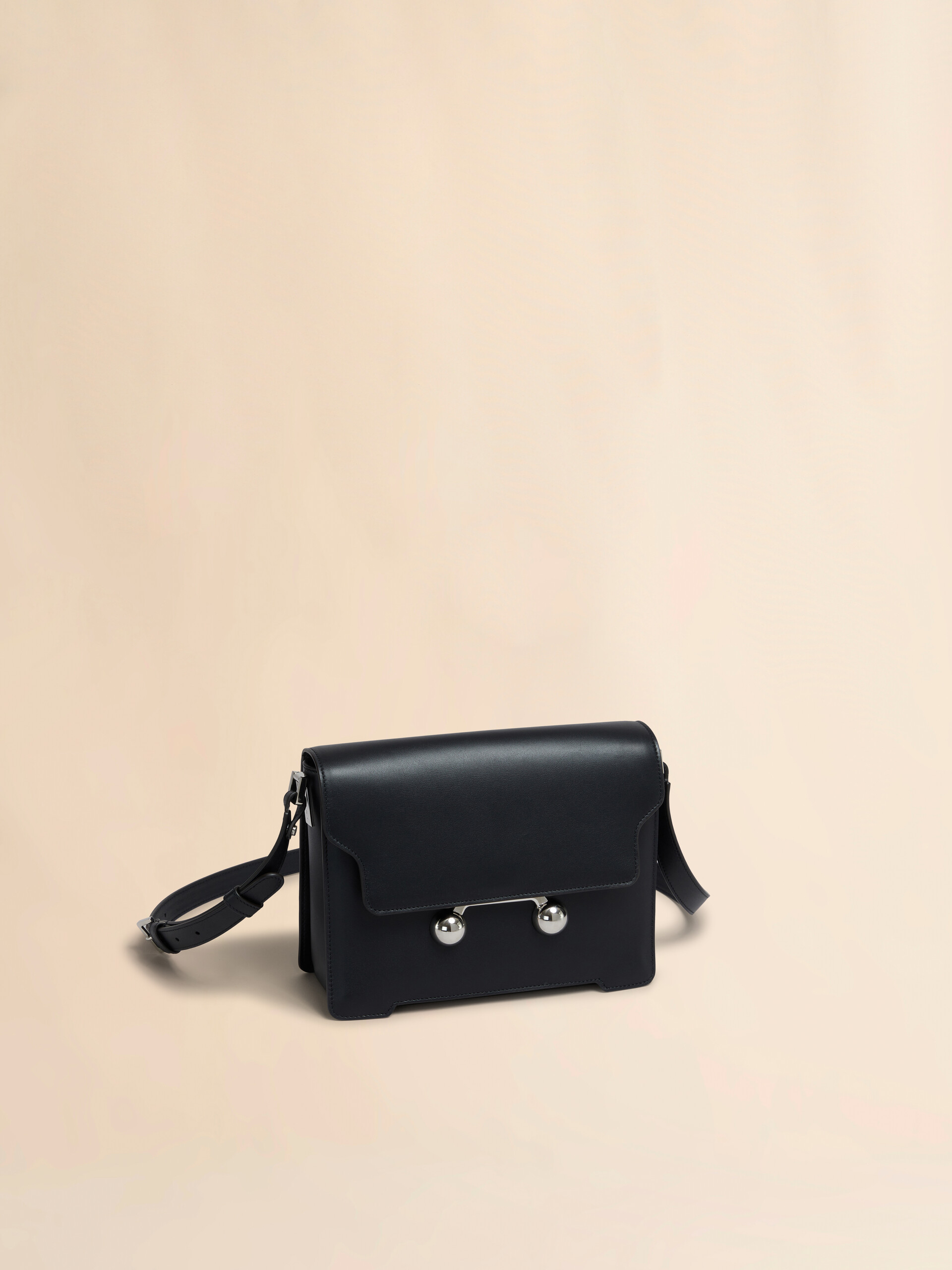 Deep blue leather Trunkaroo medium shoulder bag - Shoulder Bags - Image 4