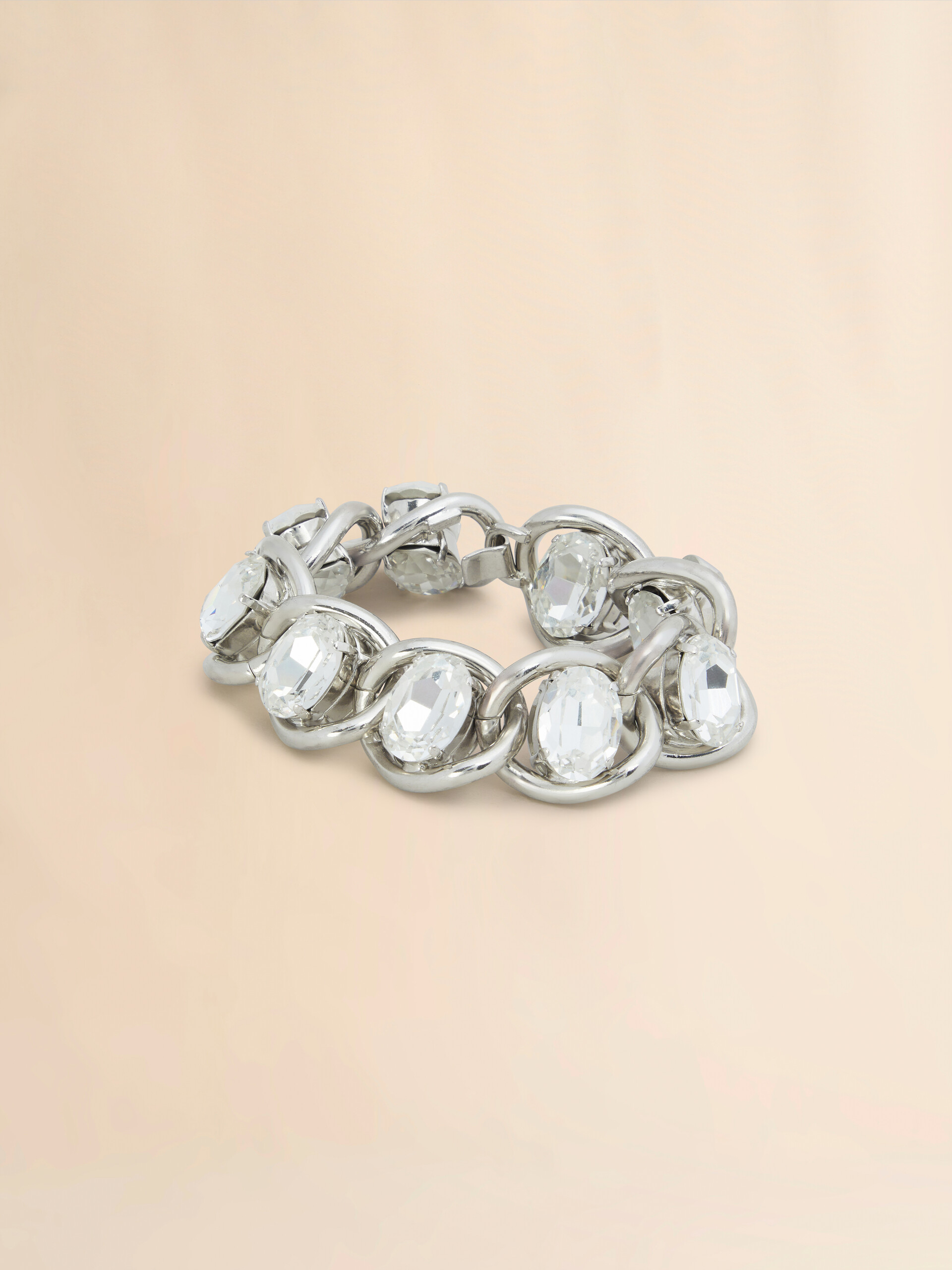 Chunky chain bracelet with rhinestones - Bracelets - Image 3